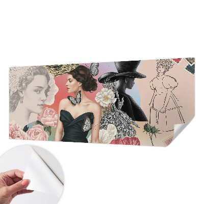 Moderní samolepicí fototapeta Květiny a portréty