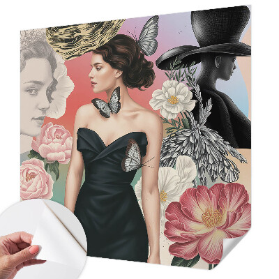 Moderní samolepicí fototapeta Květiny a portréty