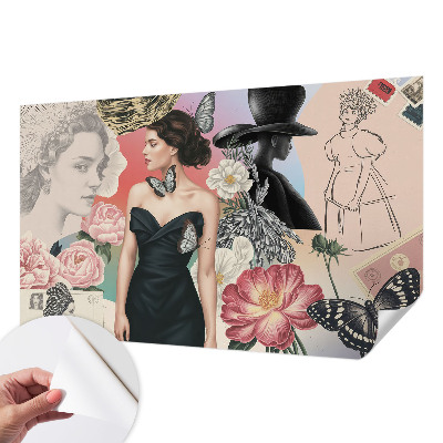 Moderní samolepicí fototapeta Květiny a portréty