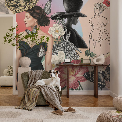 Moderní samolepicí fototapeta Květiny a portréty