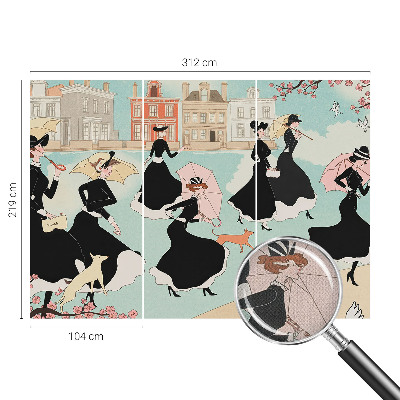 Samolepicí dekorativní fototapeta Ženy chodící