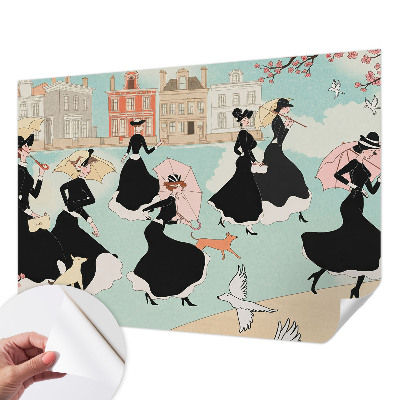 Samolepicí dekorativní fototapeta Ženy chodící