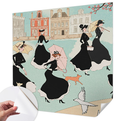 Samolepicí dekorativní fototapeta Ženy chodící