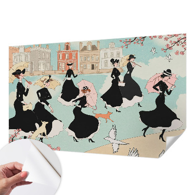 Samolepicí dekorativní fototapeta Ženy chodící