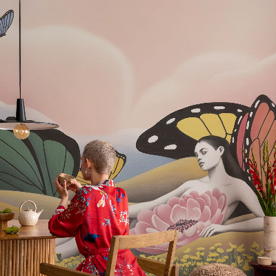 Samolepící tapeta Motýlí louka