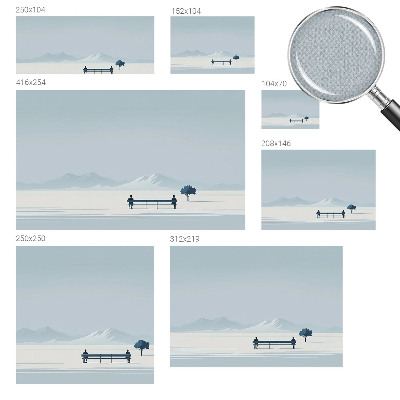 Samolepicí dekorativní fototapeta Minimalistická krajina