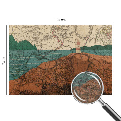 Samolepící fototapeta 3d Historická mapa