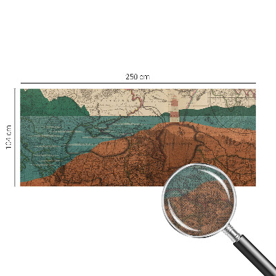 Samolepící fototapeta 3d Historická mapa