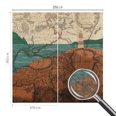 Samolepící fototapeta 3d Historická mapa