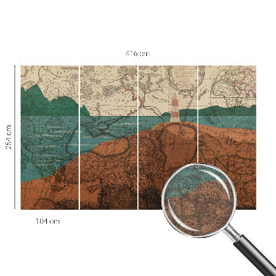 Samolepící fototapeta 3d Historická mapa