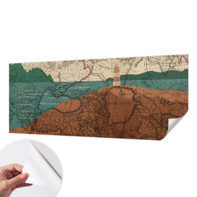 Samolepící fototapeta 3d Historická mapa