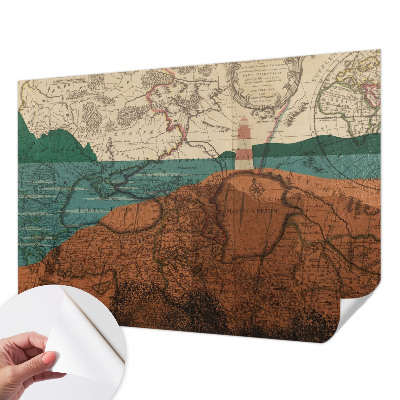 Samolepící fototapeta 3d Historická mapa