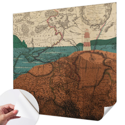 Samolepící fototapeta 3d Historická mapa
