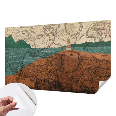 Samolepící fototapeta 3d Historická mapa