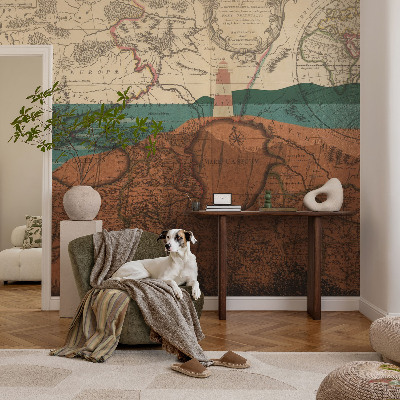 Samolepící fototapeta 3d Historická mapa