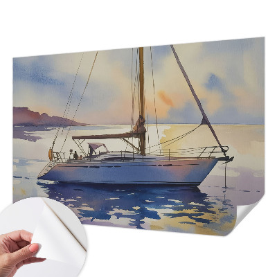Samolepicí fototapeta na zeď Plachetnice Západ