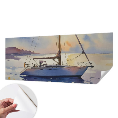 Samolepicí fototapeta na zeď Plachetnice Západ