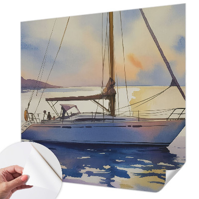 Samolepicí fototapeta na zeď Plachetnice Západ