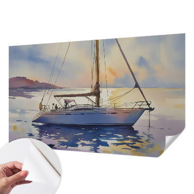 Samolepicí fototapeta na zeď Plachetnice Západ