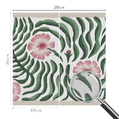 Samolepicí fototapeta do ložnice Květiny listy