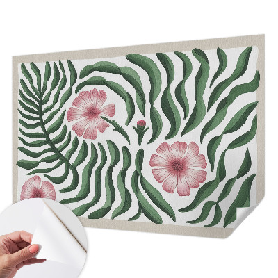 Samolepicí fototapeta do ložnice Květiny listy