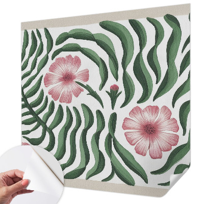 Samolepicí fototapeta do ložnice Květiny listy