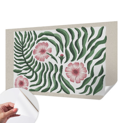 Samolepicí fototapeta do ložnice Květiny listy