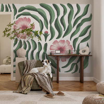 Samolepicí fototapeta do ložnice Květiny listy