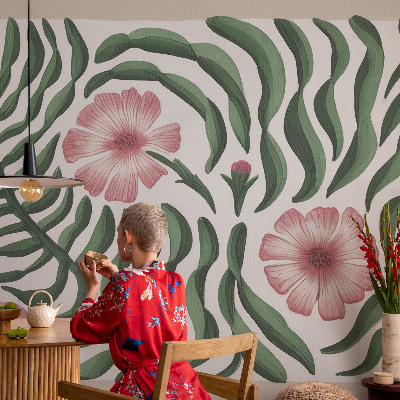 Samolepicí fototapeta do ložnice Květiny listy