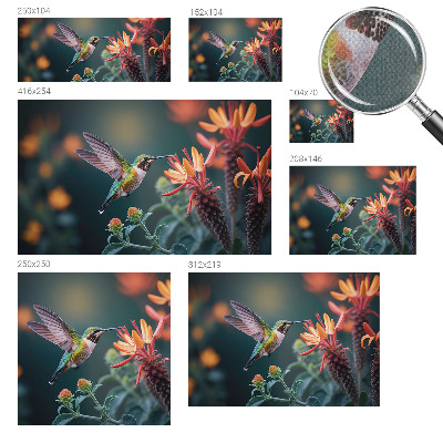 Fotografická tapeta na zeď Květiny kolibříka