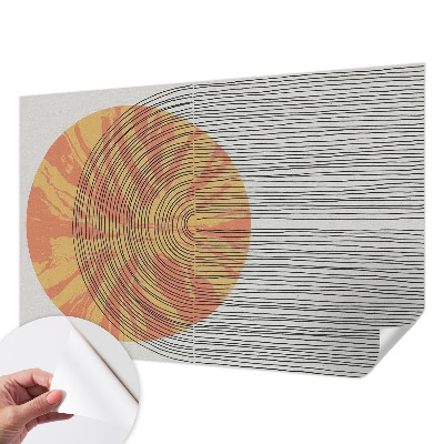 Samolepící fototapeta 3d Kruh s čarami