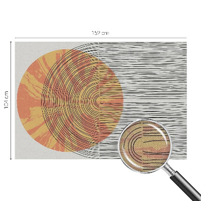 Samolepící fototapeta 3d Kruh s čarami