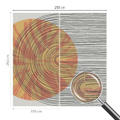 Samolepící fototapeta 3d Kruh s čarami