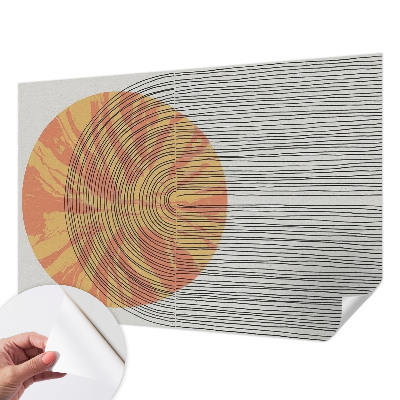 Samolepící fototapeta 3d Kruh s čarami