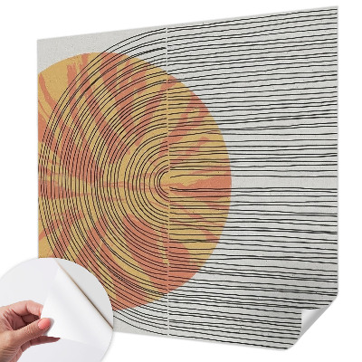 Samolepící fototapeta 3d Kruh s čarami
