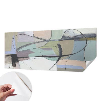 Moderní samolepicí fototapeta Pastelové linky