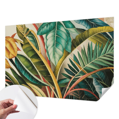 Moderní samolepicí fototapeta Exotické listy