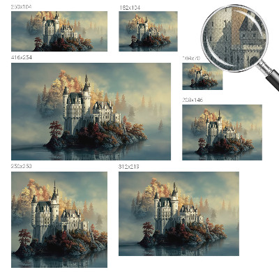 Samolepicí fototapeta do obýváků Pohádkový hrad