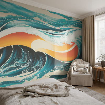 Samolepicí fototapeta do obýváků Abstraktní vlny