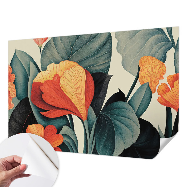 Samolepicí fototapeta do dětského pokoje Barevné květiny