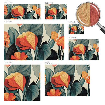 Samolepicí fototapeta do dětského pokoje Barevné květiny