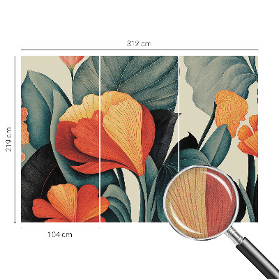 Samolepicí fototapeta do dětského pokoje Barevné květiny