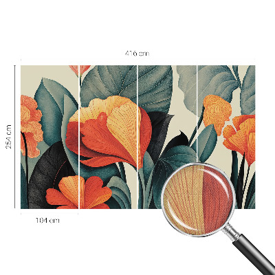 Samolepicí fototapeta do dětského pokoje Barevné květiny