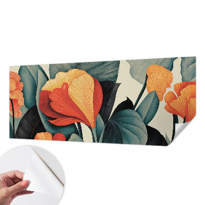 Samolepicí fototapeta do dětského pokoje Barevné květiny