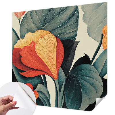 Samolepicí fototapeta do dětského pokoje Barevné květiny