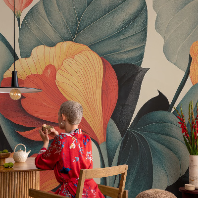 Samolepicí fototapeta do dětského pokoje Barevné květiny