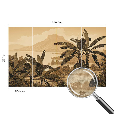 Samolepicí fototapeta do ložnice Tropické panorama