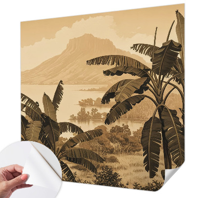 Samolepicí fototapeta do ložnice Tropické panorama