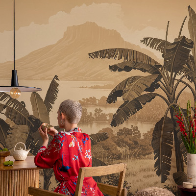 Samolepicí fototapeta do ložnice Tropické panorama