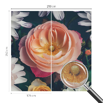 Samolepicí fototapeta na zeď Květinová harmonie